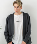 【BLUE STANDARD/ブルースタンダード】パフィースウェット ボタンレスカーディガン ロンT 2点セット ストレッチ 春服 ❘ジーンズメイト公式オンラインショップ