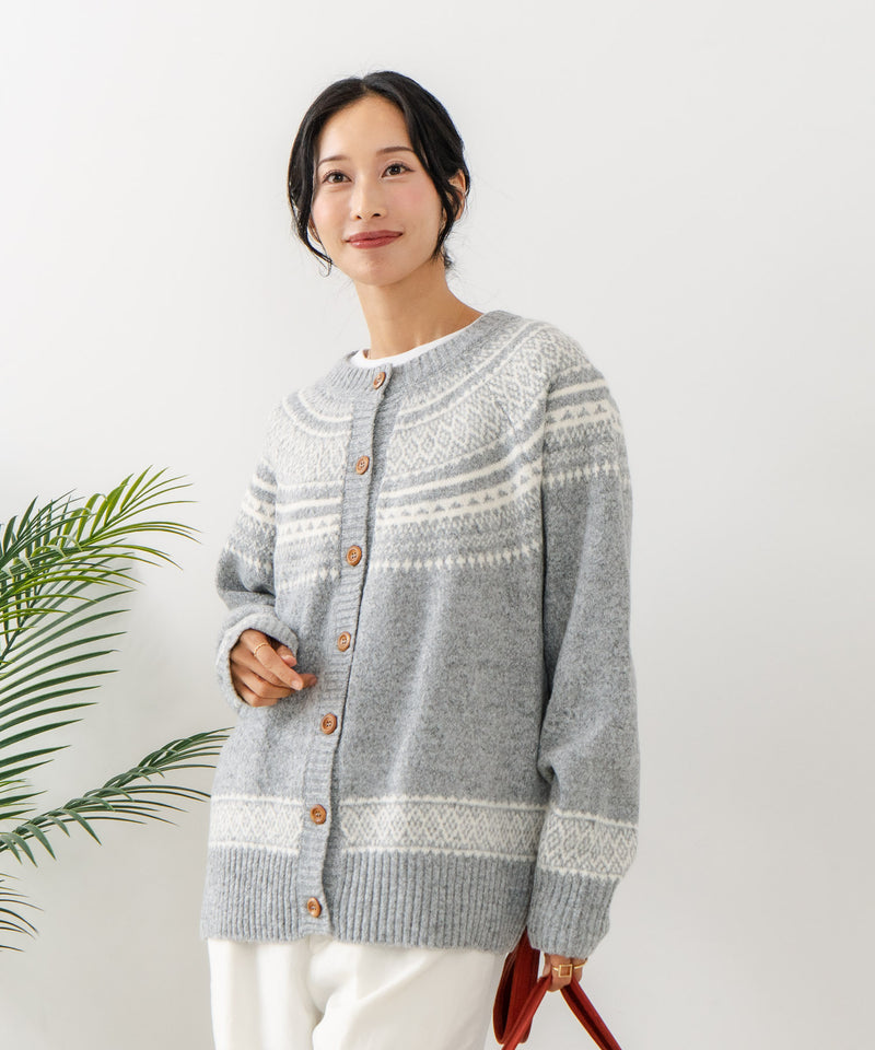 【C-FORTPOINT/フォートポイント】求心柄カーディガン