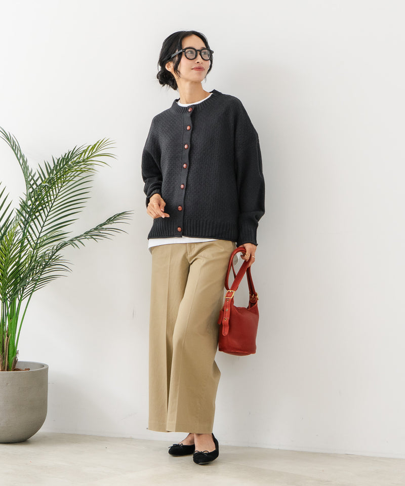 【C-FORTPOINT/フォートポイント】ポップコーン編みニットカーディガン