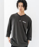 【BRKNHOME/ブロークンホーム】×【ZERO STAIN/ゼロステイン】コラボ ７分袖 ヘンリーネック Ｔシャツ ❘ジーンズメイト公式オンラインショップ