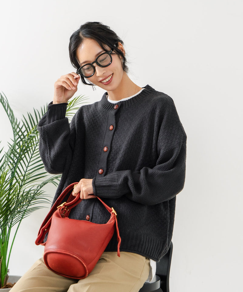 【C-FORTPOINT/フォートポイント】ポップコーン編みニットカーディガン