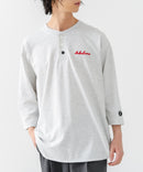 【BRKNHOME/ブロークンホーム】×【ZERO STAIN/ゼロステイン】コラボ ７分袖 ヘンリーネック Ｔシャツ ❘ジーンズメイト公式オンラインショップ