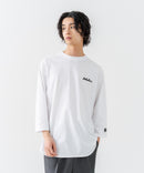 【BRKNHOME/ブロークンホーム】×【ZERO STAIN/ゼロステイン】コラボ ７分袖 裾ラウンド クルーネック ベースボール Ｔシャツ ❘ジーンズメイト公式オンラインショップ