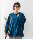 【C-FORT POINT/フォートポイント】コーデュロイ ワッフル 切り替え カーディガン