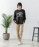【DISCUS/ディスカス】【カレッジ調のブランドロゴプリントがアクセント】8分袖 ワイドシルエットTシャツ 綿100% カットソー ブランドロゴ カジュアル レイヤード アメカジ ストリート ❘ジーンズメイト公式オンラインショップ