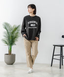 【DISCUS/ディスカス】【カレッジ調のブランドロゴプリントがアクセント】8分袖 ワイドシルエットTシャツ 綿100% カットソー ブランドロゴ カジュアル レイヤード アメカジ ストリート ❘ジーンズメイト公式オンラインショップ