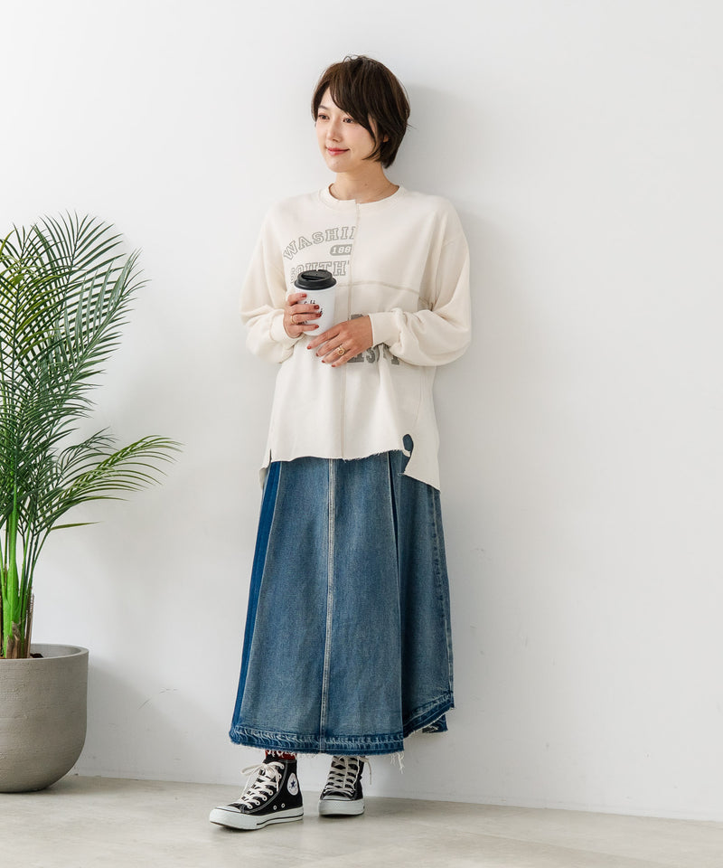 【C-FORT POINT/フォートポイント】裏毛 リメイク風 スウェットトレーナー