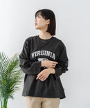 【DISCUS/ディスカス】【カレッジ調のブランドロゴプリントがアクセント】8分袖 ワイドシルエットTシャツ 綿100% カットソー ブランドロゴ カジュアル レイヤード アメカジ ストリート ❘ジーンズメイト公式オンラインショップ
