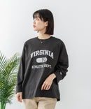 【DISCUS/ディスカス】【カレッジ調のブランドロゴプリントがアクセント】8分袖 ワイドシルエットTシャツ 綿100% カットソー ブランドロゴ カジュアル レイヤード アメカジ ストリート ❘ジーンズメイト公式オンラインショップ
