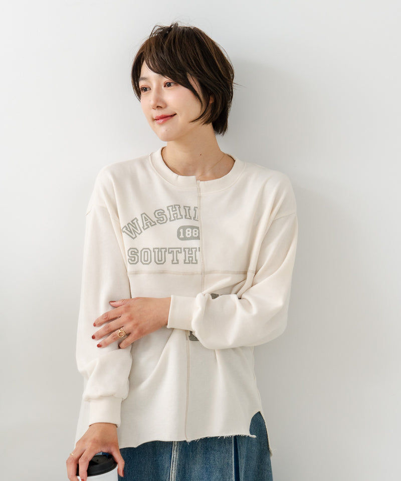 【C-FORT POINT/フォートポイント】裏毛 リメイク風 スウェットトレーナー