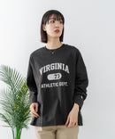 【DISCUS/ディスカス】【カレッジ調のブランドロゴプリントがアクセント】8分袖 ワイドシルエットTシャツ 綿100% カットソー ブランドロゴ カジュアル レイヤード アメカジ ストリート ❘ジーンズメイト公式オンラインショップ