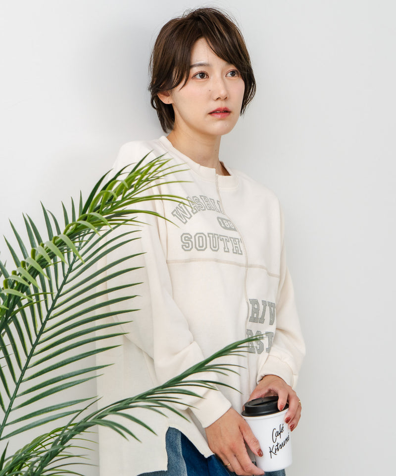 【C-FORT POINT/フォートポイント】裏毛 リメイク風 スウェットトレーナー
