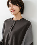 【C-FORT POINT/フォートポイント】コーデュロイ ワッフル 切り替え カーディガン