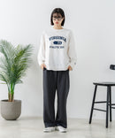 【DISCUS/ディスカス】【カレッジ調のブランドロゴプリントがアクセント】8分袖 ワイドシルエットTシャツ 綿100% カットソー ブランドロゴ カジュアル レイヤード アメカジ ストリート ❘ジーンズメイト公式オンラインショップ