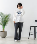 【DISCUS/ディスカス】【カレッジ調のブランドロゴプリントがアクセント】8分袖 ワイドシルエットTシャツ 綿100% カットソー ブランドロゴ カジュアル レイヤード アメカジ ストリート ❘ジーンズメイト公式オンラインショップ