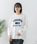 【DISCUS/ディスカス】【カレッジ調のブランドロゴプリントがアクセント】8分袖 ワイドシルエットTシャツ 綿100% カットソー ブランドロゴ カジュアル レイヤード アメカジ ストリート ❘ジーンズメイト公式オンラインショップ