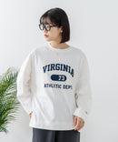 【DISCUS/ディスカス】【カレッジ調のブランドロゴプリントがアクセント】8分袖 ワイドシルエットTシャツ 綿100% カットソー ブランドロゴ カジュアル レイヤード アメカジ ストリート ❘ジーンズメイト公式オンラインショップ