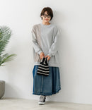 【C-FORT POINT/フォートポイント】コーデュロイ ワッフル 切り替え チュニック