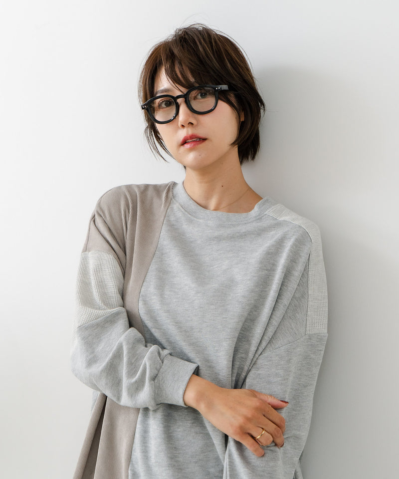 【C-FORT POINT/フォートポイント】コーデュロイ ワッフル 切り替え チュニック