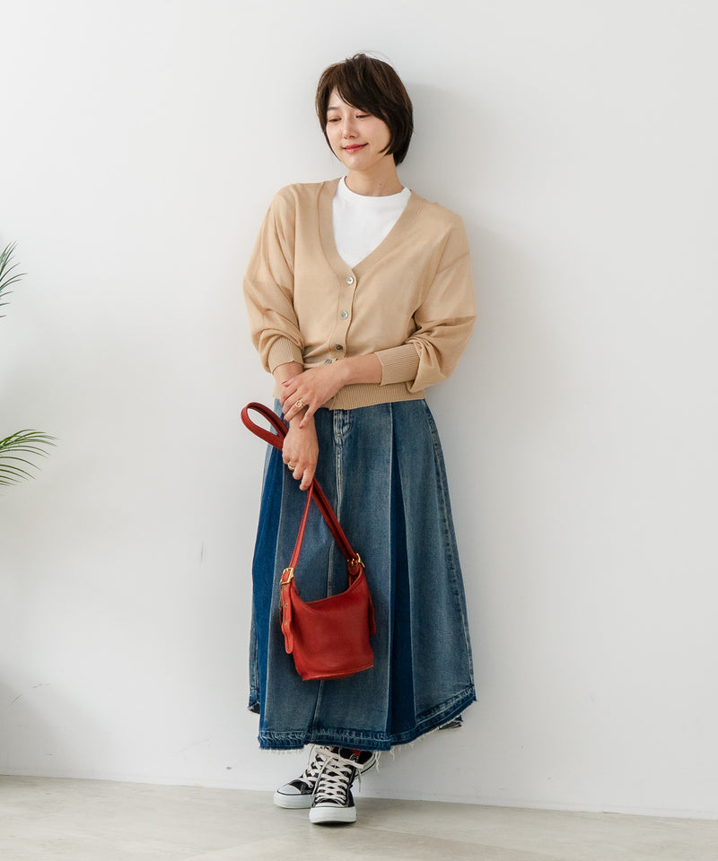 【C-FORTPOINT/フォートポイント】シャリシャリ Ｖネック シアーカーディガン
