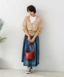 【C-FORTPOINT/フォートポイント】シャリシャリ Ｖネック シアーカーディガン