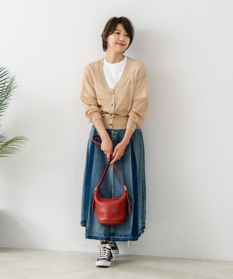 【C-FORTPOINT/フォートポイント】シャリシャリ Ｖネック シアーカーディガン