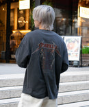 ピグメント加工 ヴィンテージライクプリントロンT 90s 古着 ロックT