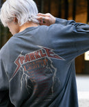 ピグメント加工 ヴィンテージライクプリントロンT 90s 古着 ロックT