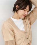 【C-FORTPOINT/フォートポイント】シャリシャリ Ｖネック シアーカーディガン