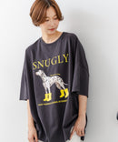 【C-FORT POINT/フォートポイント】ゆったり抜け感 DOGプリント スーパーBIGシルエットＴ ダルメシアンフォト 蛍光ロゴ オーバーサイズ ストリート 韓国ファッション ❘ジーンズメイト公式オンラインショップ