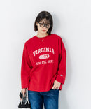 【DISCUS/ディスカス】【カレッジ調のブランドロゴプリントがアクセント】8分袖 ワイドシルエットTシャツ 綿100% カットソー ブランドロゴ カジュアル レイヤード アメカジ ストリート ❘ジーンズメイト公式オンラインショップ