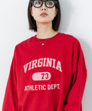 【DISCUS/ディスカス】【カレッジ調のブランドロゴプリントがアクセント】8分袖 ワイドシルエットTシャツ 綿100% カットソー ブランドロゴ カジュアル レイヤード アメカジ ストリート ❘ジーンズメイト公式オンラインショップ