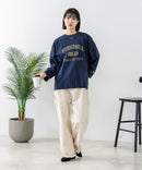 【DISCUS/ディスカス】【カレッジ調のブランドロゴプリントがアクセント】8分袖 ワイドシルエットTシャツ 綿100% カットソー ブランドロゴ カジュアル レイヤード アメカジ ストリート ❘ジーンズメイト公式オンラインショップ