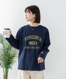 【DISCUS/ディスカス】【カレッジ調のブランドロゴプリントがアクセント】8分袖 ワイドシルエットTシャツ 綿100% カットソー ブランドロゴ カジュアル レイヤード アメカジ ストリート ❘ジーンズメイト公式オンラインショップ