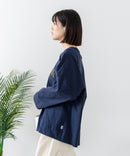 【DISCUS/ディスカス】【カレッジ調のブランドロゴプリントがアクセント】8分袖 ワイドシルエットTシャツ 綿100% カットソー ブランドロゴ カジュアル レイヤード アメカジ ストリート ❘ジーンズメイト公式オンラインショップ