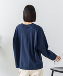 【DISCUS/ディスカス】【カレッジ調のブランドロゴプリントがアクセント】8分袖 ワイドシルエットTシャツ 綿100% カットソー ブランドロゴ カジュアル レイヤード アメカジ ストリート ❘ジーンズメイト公式オンラインショップ