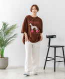 【C-FORT POINT/フォートポイント】ゆったり抜け感 DOGプリント スーパーBIGシルエットＴ ダルメシアンフォト 蛍光ロゴ オーバーサイズ ストリート 韓国ファッション ❘ジーンズメイト公式オンラインショップ