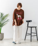 【C-FORT POINT/フォートポイント】ゆったり抜け感 DOGプリント スーパーBIGシルエットＴ ダルメシアンフォト 蛍光ロゴ オーバーサイズ ストリート 韓国ファッション ❘ジーンズメイト公式オンラインショップ