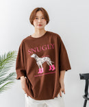 【C-FORT POINT/フォートポイント】ゆったり抜け感 DOGプリント スーパーBIGシルエットＴ ダルメシアンフォト 蛍光ロゴ オーバーサイズ ストリート 韓国ファッション ❘ジーンズメイト公式オンラインショップ