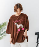 【C-FORT POINT/フォートポイント】ゆったり抜け感 DOGプリント スーパーBIGシルエットＴ ダルメシアンフォト 蛍光ロゴ オーバーサイズ ストリート 韓国ファッション ❘ジーンズメイト公式オンラインショップ