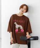 【C-FORT POINT/フォートポイント】ゆったり抜け感 DOGプリント スーパーBIGシルエットＴ ダルメシアンフォト 蛍光ロゴ オーバーサイズ ストリート 韓国ファッション ❘ジーンズメイト公式オンラインショップ