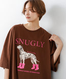 【C-FORT POINT/フォートポイント】ゆったり抜け感 DOGプリント スーパーBIGシルエットＴ ダルメシアンフォト 蛍光ロゴ オーバーサイズ ストリート 韓国ファッション ❘ジーンズメイト公式オンラインショップ