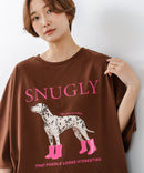 【C-FORT POINT/フォートポイント】ゆったり抜け感 DOGプリント スーパーBIGシルエットＴ ダルメシアンフォト 蛍光ロゴ オーバーサイズ ストリート 韓国ファッション ❘ジーンズメイト公式オンラインショップ