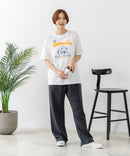 【C-FORT POINT/フォートポイント】【ゆったりルーズシルエット】フレンチブルドッグ×カレッジ風ロゴTシャツ フレブル 犬好き 古着風 ヴィンテージ風 おしゃれ 可愛い