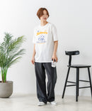 【C-FORT POINT/フォートポイント】【ゆったりルーズシルエット】フレンチブルドッグ×カレッジ風ロゴTシャツ フレブル 犬好き 古着風 ヴィンテージ風 おしゃれ 可愛い