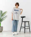 【C-FORT POINT/フォートポイント】【ゆったりルーズシルエット】フレンチブルドッグ×カレッジ風ロゴTシャツ フレブル 犬好き 古着風 ヴィンテージ風 おしゃれ 可愛い