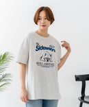 【C-FORT POINT/フォートポイント】【ゆったりルーズシルエット】フレンチブルドッグ×カレッジ風ロゴTシャツ フレブル 犬好き 古着風 ヴィンテージ風 おしゃれ 可愛い