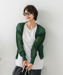 【C-FORTPOINT/フォートポイント】シャリシャリ Ｖネック シアーカーディガン