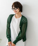 【C-FORTPOINT/フォートポイント】シャリシャリ Ｖネック シアーカーディガン