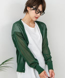 【C-FORTPOINT/フォートポイント】シャリシャリ Ｖネック シアーカーディガン